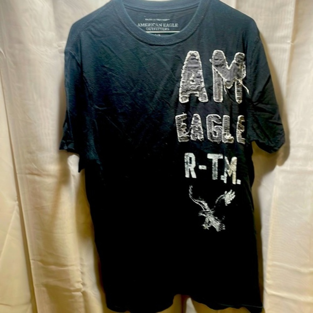 Vintage 90’s Ae patchwork and silkscreen logo shirt